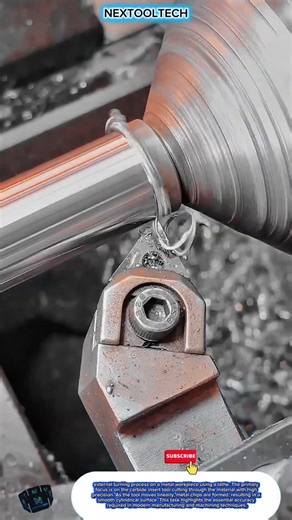 Precision External Turning Process on Metal Workpiece Using Carbide Insert Lathe