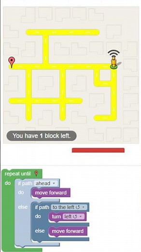 Blockly Games Maze Level 9