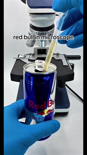 red bull in microscope #dc #bike #motobike #dlaciebie #viral_video #fr #popular #redbull