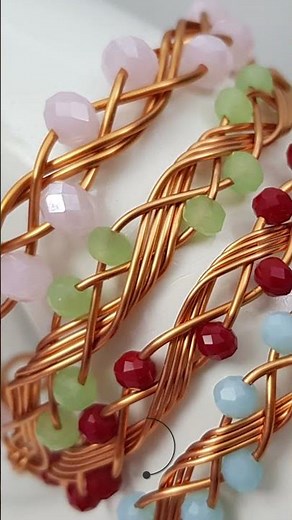 Play with wire | Braided bracelets | Wavy | Wire Jewelry 642 ‪@LanAnhHandmade‬ #Shorts