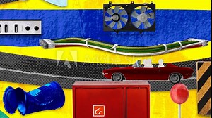 Stop motion cartoon stylized footage of the digital art loops of the essence of city life