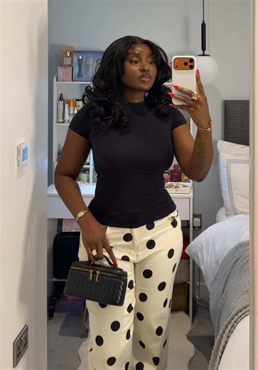 Embrace Color with Stunning White Polka Dot Denim