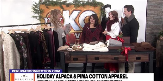 Holiday Alpaca and Pima Cotton Apparel from Peruvian Connection