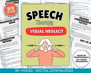 Visual Neglect Speech Therapy Pack: Worksheets & Handouts (PDF) - Etsy
