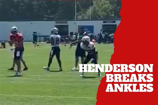 TreVeyon Henderson dominates Patriots camp with highlight plays as rookie pushes for RB1 role