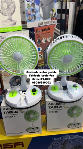 Rechargeable Foldable Table Fan Available Nationwide