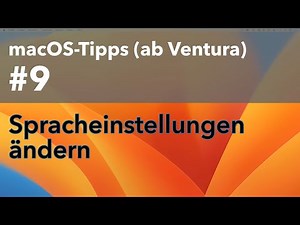 macOS-Tipp #9 - Spracheinstellungen ändern