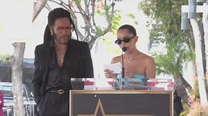 Lenny Kravitz joined by Zoe Kravitz, Channing Tatum during Hollywood Walk of Fame ceremony