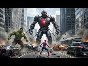 Hulk & Spiderman vs Monster Superhero | Epic Superhero Fight | veo3 ai Superhero Action Fight