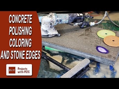Concrete Polishing Basics, Coloring Concrete, and Stone Style Edges