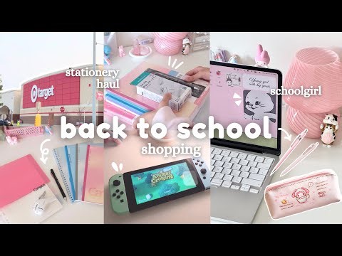 BACK TO SCHOOL VLOG🪽school supplies shopping + haul, uni essentials, prep, schoolgirl diaries 🎀
