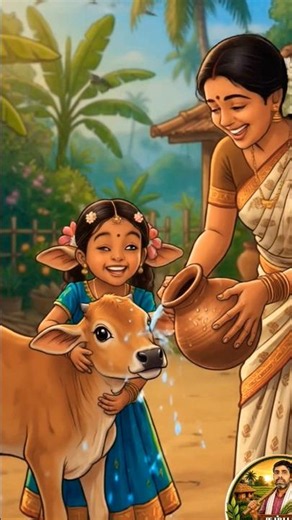 The Pure Joy of Village Life 🐄❤️ | 90s Childhood Memories #Calf #CowLove #YouTubeShorts #Emotional