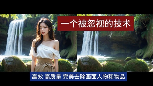 Lama技术 SD ComfyUI一键高效高质量完美移除画面人物和物品