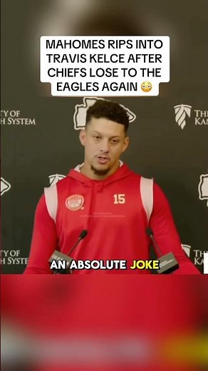 “Travis cost me the game” - Patrick Mahomes Postgame Interview - Eagles vs Chiefs