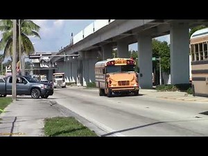 Miami Dade District schools and private operators bus action around the city 2022 edition.