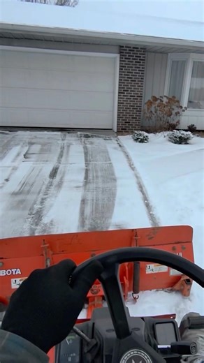 First Time Plowing with Kubota F2560! #snow #snowplow #snowremoval #winter #kubota