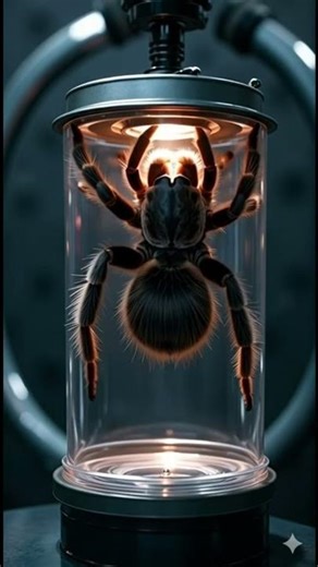 Tarantula in a vacuum chamber