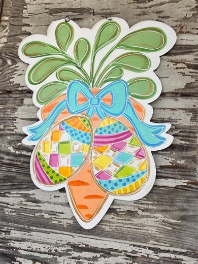 Easter Door Hanger - Personalized Door Hanger - Easter Decor - Easter Decorations - Bunny Door Hanger - Easter Sign - Spring Door Hanger - Etsy