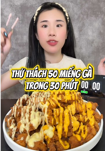 Thử thách 50 miếng gà rán trong 30 phút