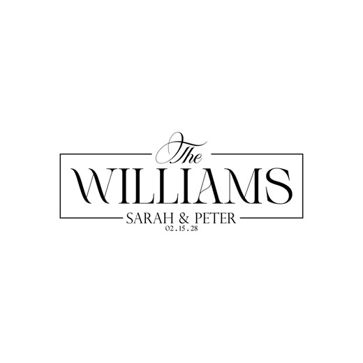 Custom Last Name Wedding Sign, Bride & Groom Wedding Welcome Logo, Personalized Elegant Wedding Logo, Surname Wedding Welcome Board Logo - Etsy