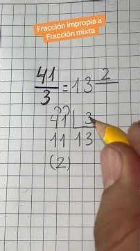 Fracción impropia a fracción mixta #elprofejeffer #matematicas #maths