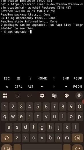 Kali Linux 😯 in Termux #trendingshorts #cybersecurity #coding #hackprotech