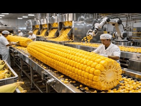 Inside a Modern Popcorn Factory: From Corn Kernels to Perfect Popcorn (Full Process)