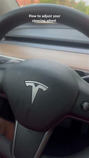 ￼ How to adjust the Tesla steering wheel ￼