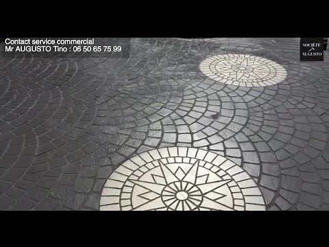 Terrasse en Béton Imprimé : Réalisation par la Société Augusto d'une terrasse en béton imprimé