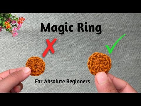 How to Crochet a Magic Ring| Easy Magic ring for Beginners | Magic Circle or loop Step By Step
