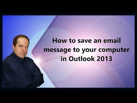 How to save an email message to your computer in Outlook 2013