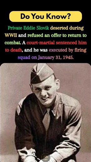 America's Only WW2 Desertion Execution! #history #ww2 #shorts #historyshorts