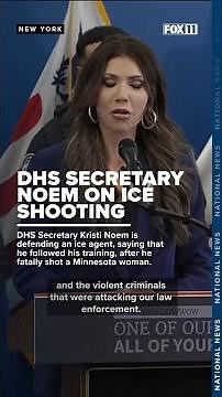 DHS Secretary Kristi Noem defends ICE agent following fatal shooting
