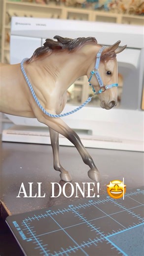 Let’s make a halter! 💎 #breyer #schleich #hobby #crafting #horse #equestrian #tutorial #miniature