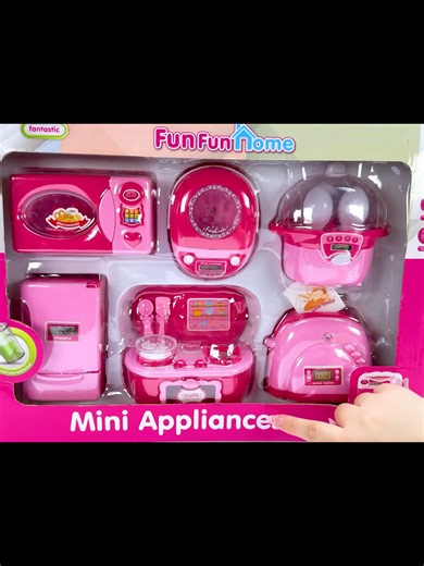 satisfying unboxing pink mini kitchen toy set!! #toys #kitchentoyset #fyg #unboxingvideoasmr #foryou #unboxing #unboxingtoys