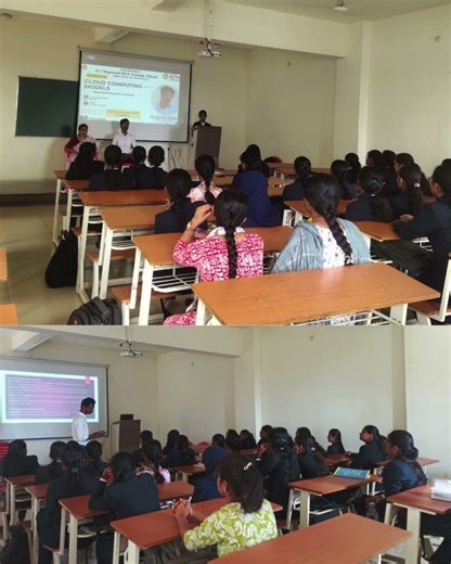 KLE's BCA College, NIPANI 📘✨ Seminar on Cloud Computing Models!