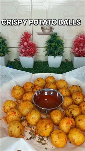 Crispy Potato Balls 😍🥔 | Super Crunchy Potato Snack Recipe Perfect for Evening Cravings 🔥✨ #shorts