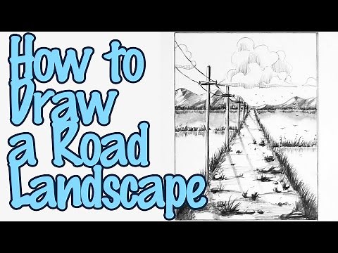 How to Draw Road Ladscape | Easy Pencil Drawing