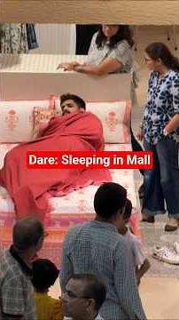 Dare: Sleeping in Mall😂#funny #viral #comedy