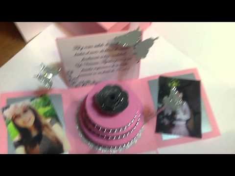 exploding box invitation for a Quincenera