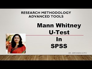 Mann Whitney U Test(spss)(nonparametric test)(example)