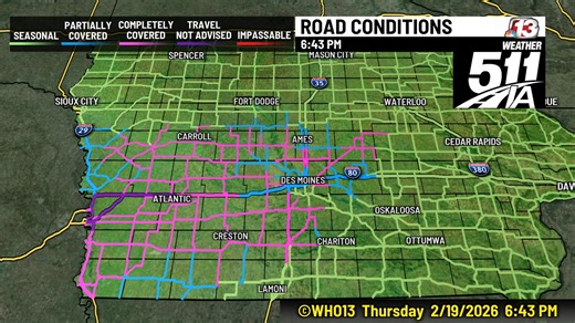 Road conditions deteriorating, crashes reported as snow hits Iowa