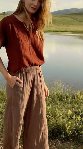 pact on Instagram: "It’s Back: The Coastal Double-Gauze Collection. #wearpact #coastalstyle #vacationoutfit #summervibes"