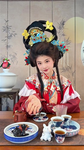 Aggressive Tea Ceremony with Antique Lotus Tea Set