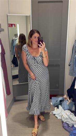 i fear I spent way too much money on new @target spring attire // gimme all the gingham, stripes, polka dots. 🔗 most everything on my shopmy, link in bio #target #targetfind #targethaul #tryon #springoutfit
