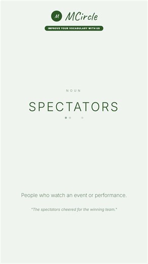 Learn English: What is Spectators? | Vocabulary Shorts
