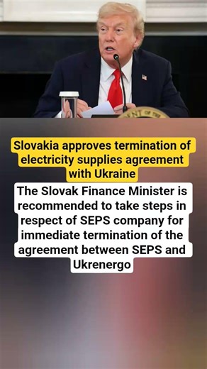 Slovakia approves termination of electricity supplies agreement #russia #russiaukraine