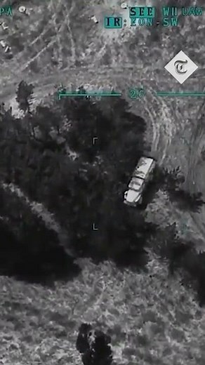 Ukrainian forces destroy Russian armour using drone strikes