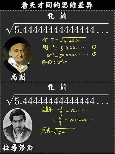 根式化简，看天才间的思维差异 #数学 #数学思维 #拉马努金