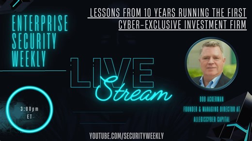 Lessons from 10 years running the first cyber-exclusive investment firm with Bob Ackerman, Founder & Managing Director at AllegisCyber Capital – ESW #342 Bob Ackerman argues that, from an investment perspective, cybersecurity is like life sciences - a complex, nuanced field that is difficult field to invest in part-time. So his firm, Allegis Cyber, became one of the first to focus exclusively on investing in cyber startups. In this segment, we'll discuss one of Allegis's recent investments, SixM
